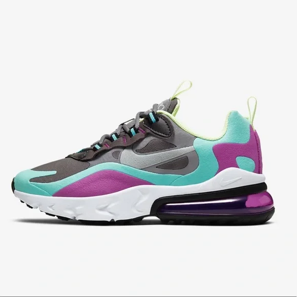 Nike Girls' Big Air Max 270 React Casual Sneakers Shoes 7Y BQ0103-007 - Picture 3 of 12